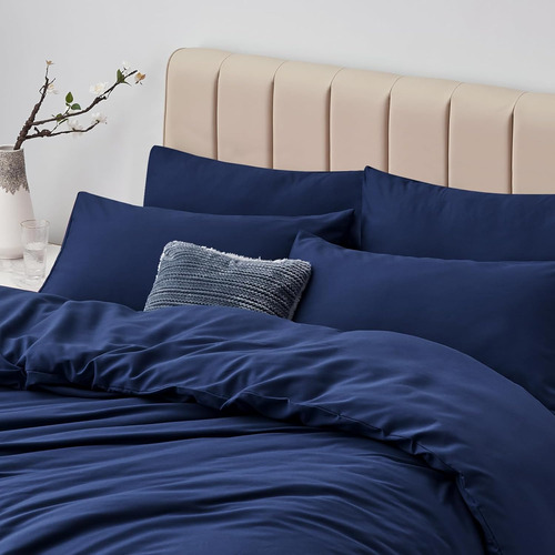 Juego De 2 Fundas De Almohada De Tamaño King, Color Azul Mar