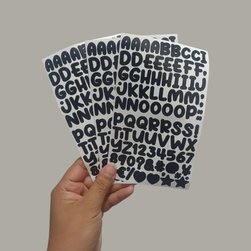 Sticker Calcomanias Letras Numeros Colores Vinilo Pegatinas