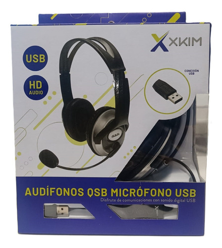 Diadema Audífono Qsb Micrófono Usb Xkim Hf-868