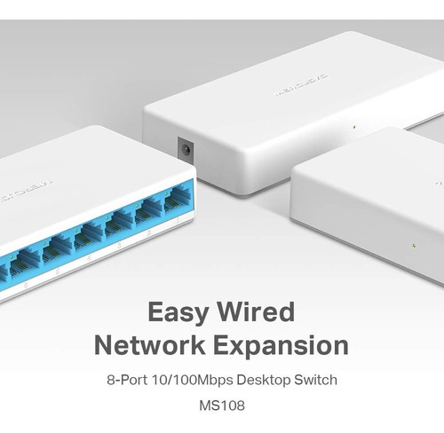 Imagen 3 de 5 de Switch De Red Mercusys Ms108 10/100 De 8 Puertos