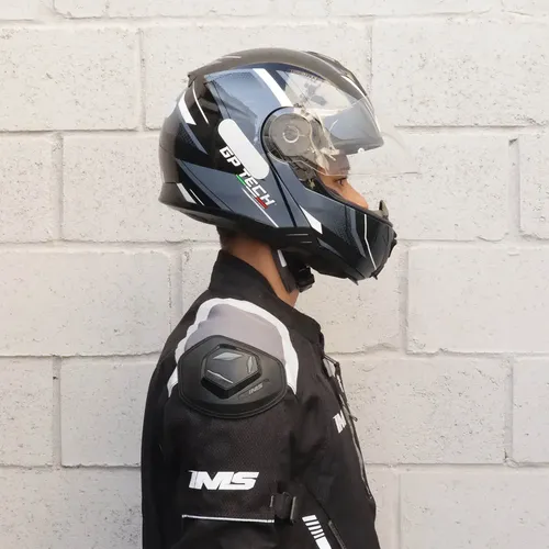 Capacete Robocop Preto/cinza Fosco Viseira Dupla Resistente