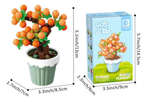 Juego De Bloques De Construcción Bonsái Mini Flores Modelo A 0 Versión Del Personaje