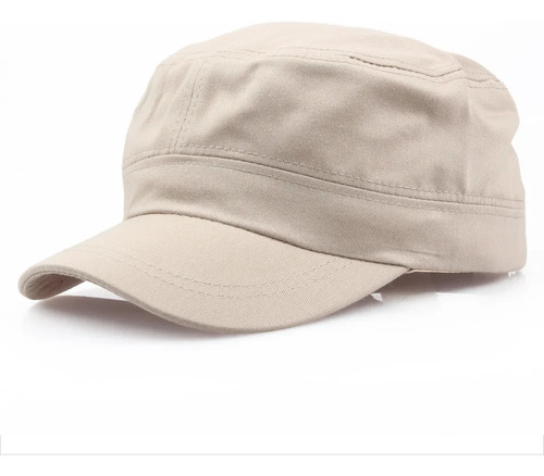 Gorro Militar Ajustable De Color Liso Unisex, Retro, De Algo