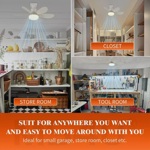 Ventilador De Teto Led Com Luz Inteligente E Silencioso