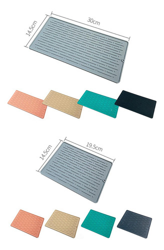 2 X 2x Estera De Secado De Silicona, Estera Para 2 Piezas
