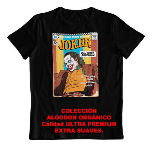 Polera - Dtf - Algodon Organico - Joker Comic Batman