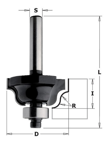 Broca Para Router Ogee  5/32 Eje 1/4  Carpintero Cmt 84001