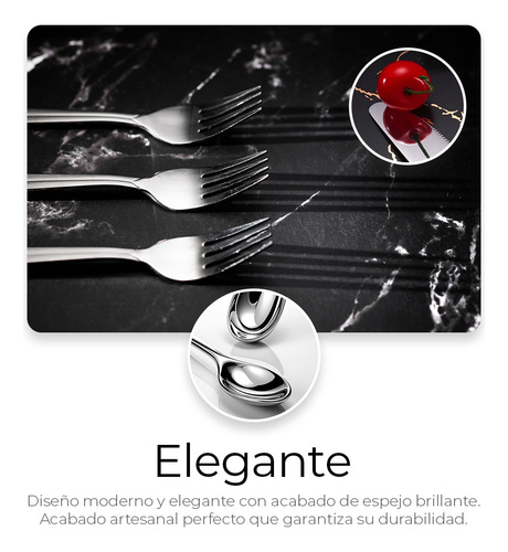Juego De Cubiertos Modernos 48 Pz Acero Inoxidable Duraderos Plateado