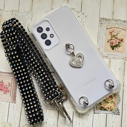 Funda Transp+colgante Strass Dije Para Samsung A32 A52s A72