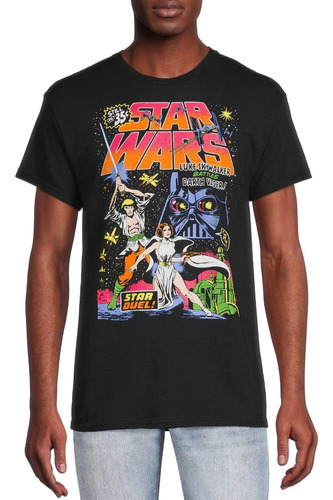 Polera Unisex  Star Wars Princesa 70s Algodon Estampado