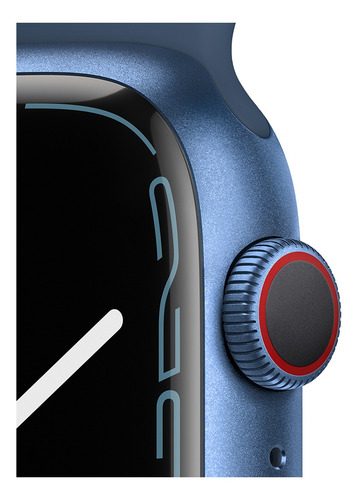 Apple Watch (GPS+Cellular) Series 7 display de 1.772" con correa de fluoroelastómero color azul abismo y caja color azul - Bueno (Reacondicionado)