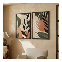 Comprar 2 Cuadros Decorativos Modernos 45 X 30 Marco Y Vidrio D016mn