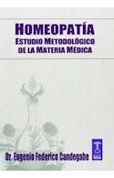 Libro Homeopatia Estudio Metodologico De La Materia Medica D