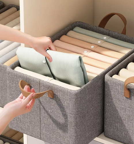Kit 2, Organizador De Armario, Cesta Plegable Multiusos, Nue