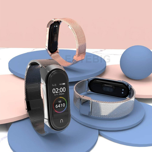 Correa Acero Inoxidable Para Xiaomi Mi Band 7 Pulsera 3 Pzs