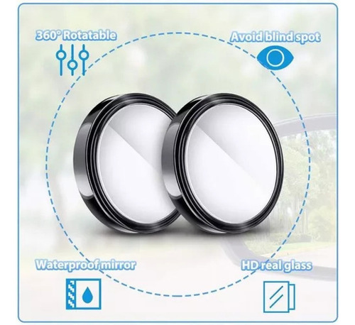 Espejo Convexo Auxiliar Universal En Forma De Ojo De Buey, 4