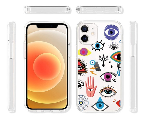 Funda Case Para iPhone Tpu Ojos X Xs Xr Xs Max 12/pro/max