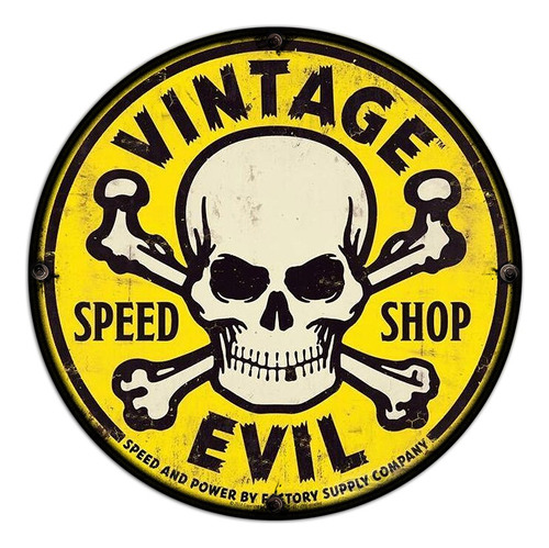 #566 - Cuadro Decorativo Vintage - Vintage Evil No Chapa