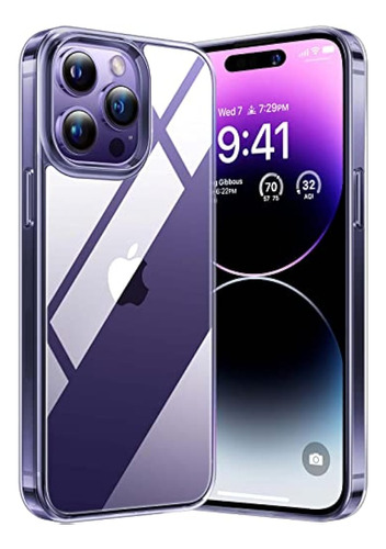 Funda Para iPhone 14 Pro Transparente Protectora Morada