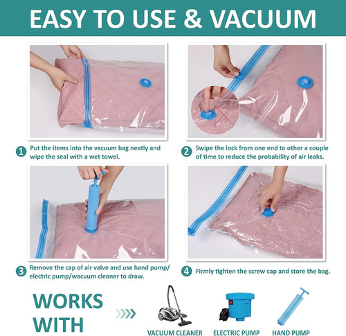 6 Bolsas De Almacenamiento Al Vacio Que Ahorran Espacio, ...