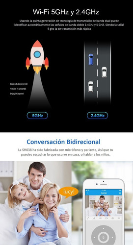 Cámara Vigilancia Wifi 5g Sricam Sh038 Wqhd 1440p 4mp Audio