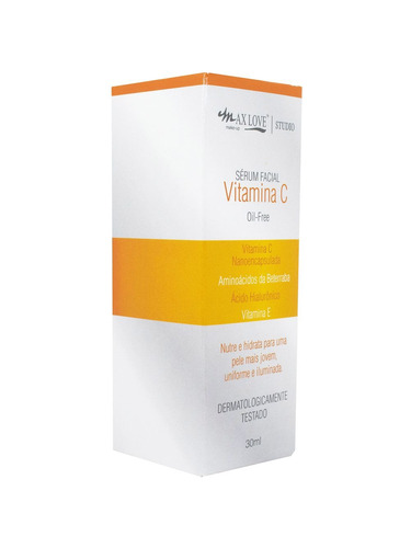 Imagem 2 de 2 de Sérum Max Love Make-up sérum facial vitamina c para todos os tipos de pele de 30mL