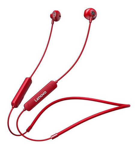 Fones de ouvido esportivos sem fio Lenovo Sh1 Neckband Red