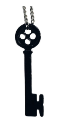 Collar Llave Boton Negra Cosplay Coraline Puerta Secreta En