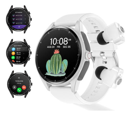 Reloj Inteligente Hombre Y Mujer Audífonos Bluetooth