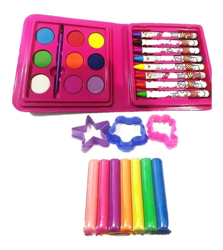 Hello Kitty Set Creativo Acuarelas Crayolas Y Molde