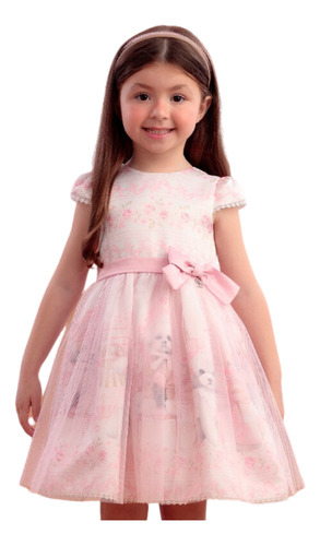 Vestido De Festa Infantil Rose Delicate Petit Cherie 22018