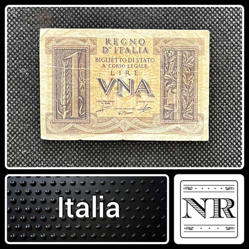 Italia - 1 Lira - Año 1939 - Periodo De Guerra - P #26