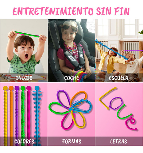 Ds* 6pcsjuguetes De Cuerda Elásticajuguetes Sensoriales