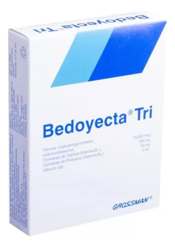 Bedoyecta Tri 10,000mcg,100mg,50mg/2ml Caja Con 5 Ampolletas