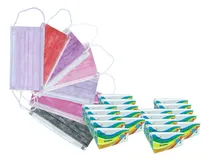 Comprar Cubrebocas, Tapabocas Tricapa De Colores Mixto 1000p Mascara