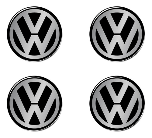 Etiquetas Centro Rin Volkswagen 5cm En Resina Designpro