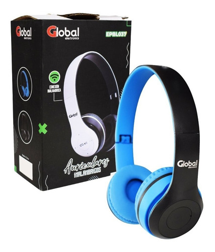 Auricular Bluetooth Inalambrico Stereo Azul Epbl037