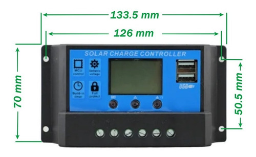 Lampada Solar 7w + Painel Solar + Bateria + Controlador