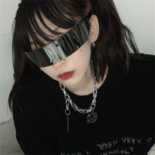 Imagen 6 de 10 de Lentes De Sol Cyberpunk Futuristas Con Antirreflejo & Uv400