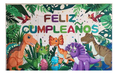 Telón Fondo Cumpleaños Temática Dinosaurios 