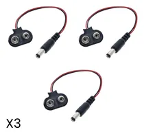Comprar Base Pila Cuadrada 9v Con Plug Arduino Kit 3
