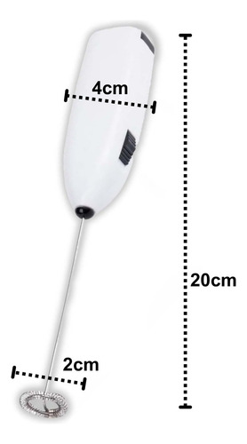 Mini Mixer De Bebidas Misturador A Pilha Multiuso Portátil Cor Branco