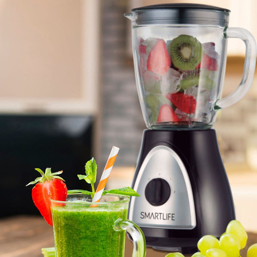 Imagen 7 de 10 de Licuadora Smartlife SL-BL1008 1.5 L - Negro - 220V - 240V - Vidrio