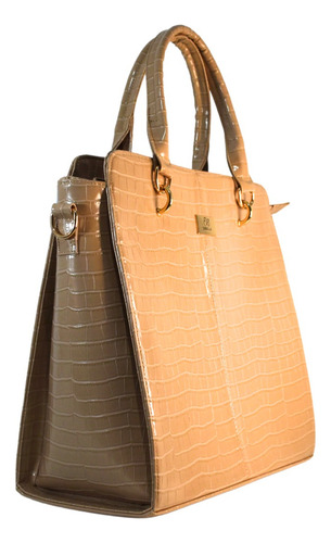 Bolso De Dama Dibella Ejecutivo Imit. Piel Cocodrilo Yalena