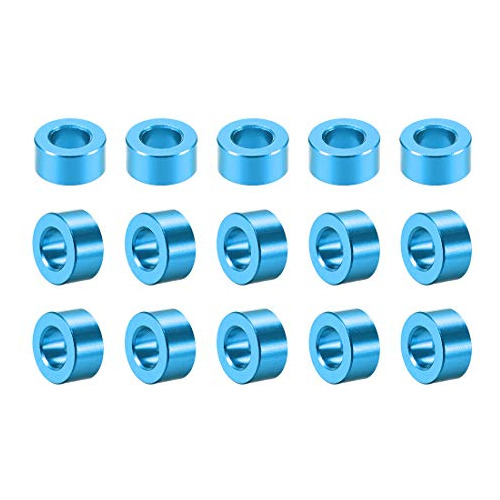 Espaciador Columna Aluminio 15 Pcs 3.1x6x3mm Azul Aqua Para