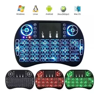 Mini Teclado Inalámbrico Airmouse Android Smart Tv Iluminado