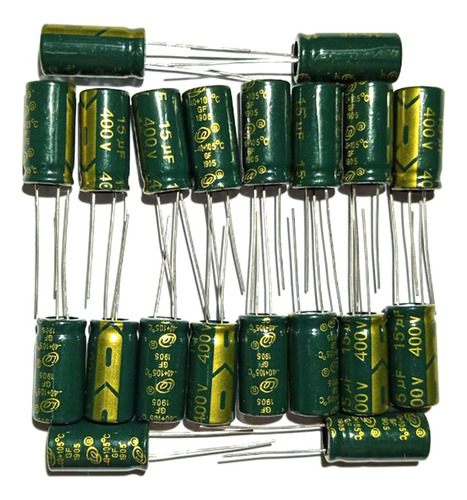 2 X 20 Piezas 15uf 400v Radial De Baja Resistencia Para