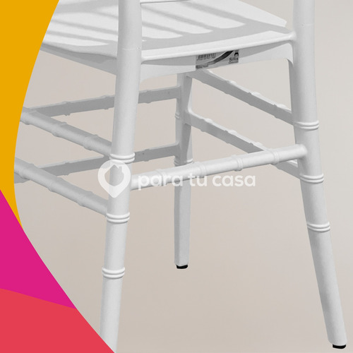 Imagen 4 de 10 de Set X4 Sillas Plásticas Apilable Colonial Eventos Quality Ct