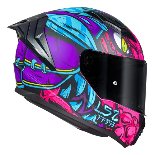 Capacete Ls2 Vigo Drillox Roxo Fosco Cor Lilás Tamanho Do Capacete