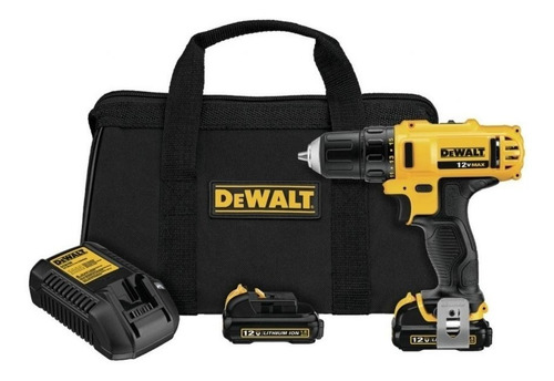 Taladro Atornillador Inalamb Dewalt 12v Litio Dcd710s2 2 Bat